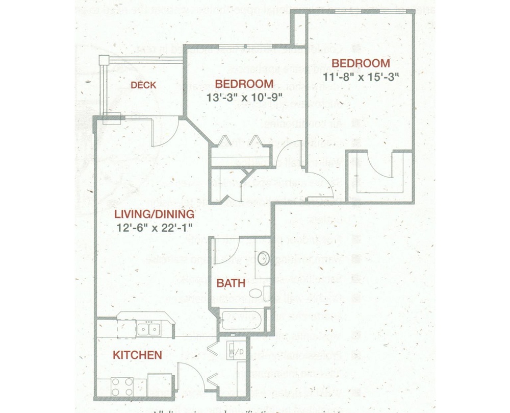 2 Bedroom / 2 Bath