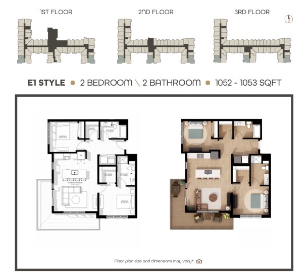 E1 Style - 1st, 2nd & 3rd Floors