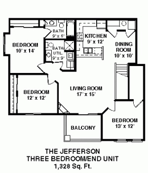3 Bedroom / 2 Bath