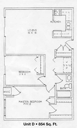 2 Bedroom / 1 Bath