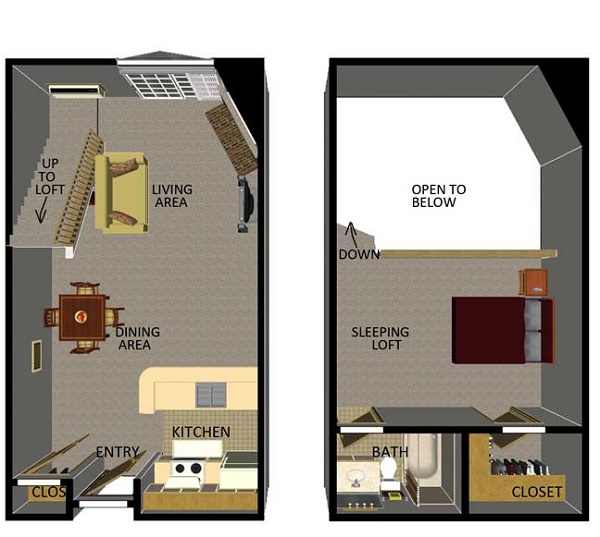 1 Bedroom Loft