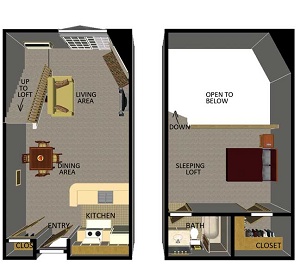 1 Bedroom Loft