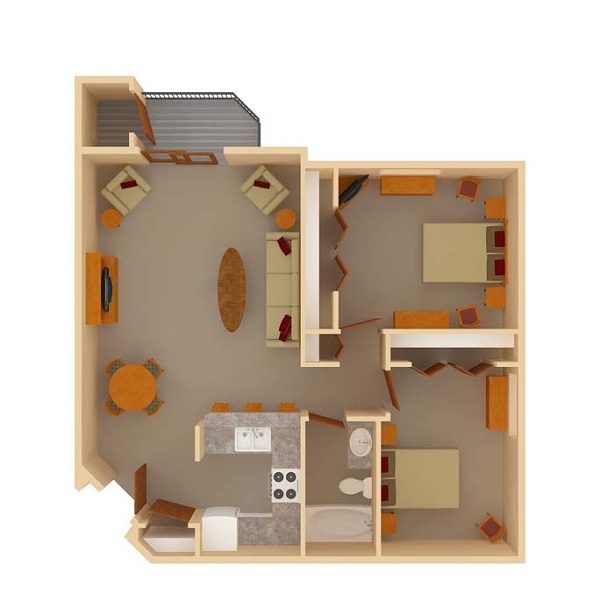 2 Bedroom / 1 Bath