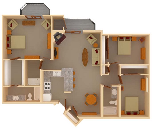 3 Bedroom / 2 Bath
