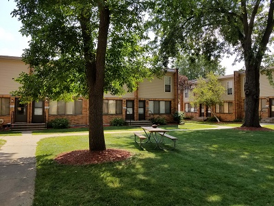 Gigantic Courtyards with Mature Trees, Shrubbery, and Tons of Green Space