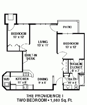 2 Bedroom / 1 Bath