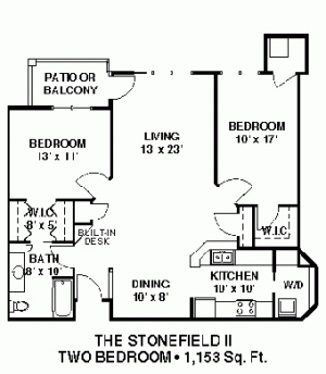 2 Bedroom / 1 Bath