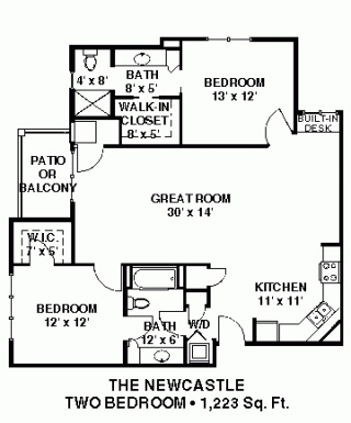 2 Bedroom / 2 Bath