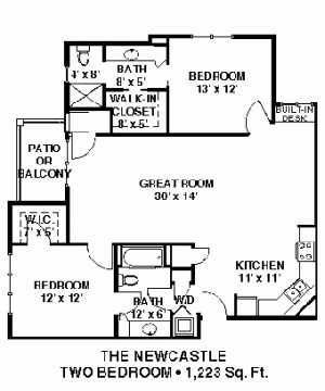 2 Bedroom / 2 Bath