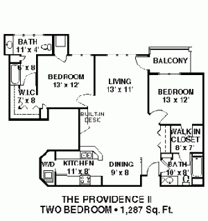 2 Bedroom / 2 Bath