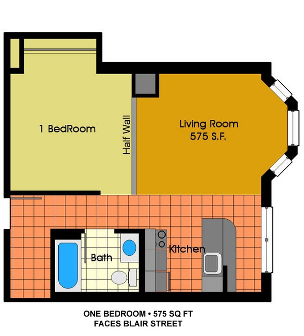 1 Bedroom / 1 Bath