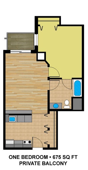 1 Bedroom / 1 Bath