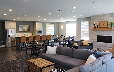1 Glenn Place - High End Clubroom with Fireplace and Kitchen Area