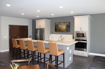 1 Glenn Place - High End Clubroom with Fireplace and Kitchen Area