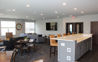 1 Glenn Place - High End Clubroom with Fireplace and Kitchen Area