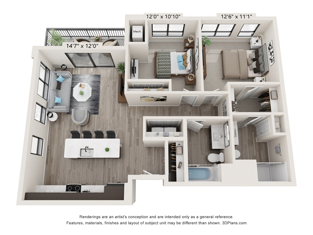 2 Bedroom / 2 Bath