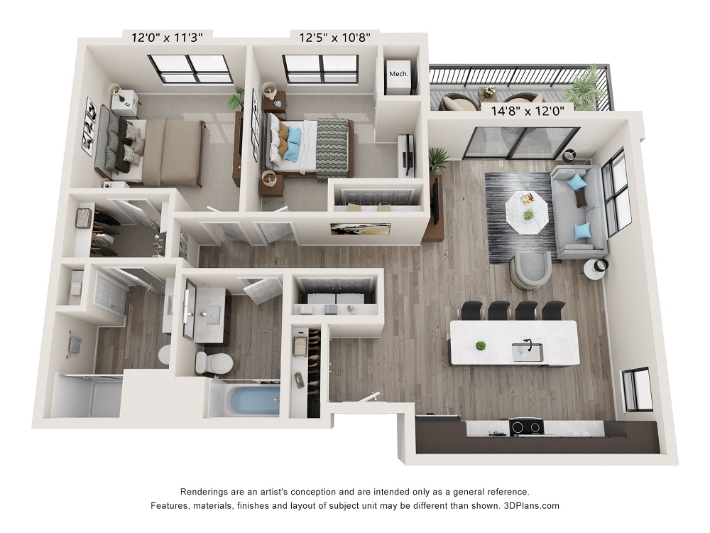 2 Bedroom / 2 Bath