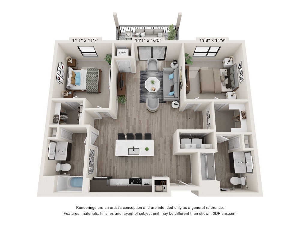 2 Bedroom / 2 Bath