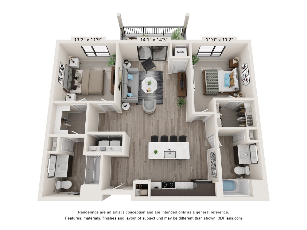 2 Bedroom / 2 Bath