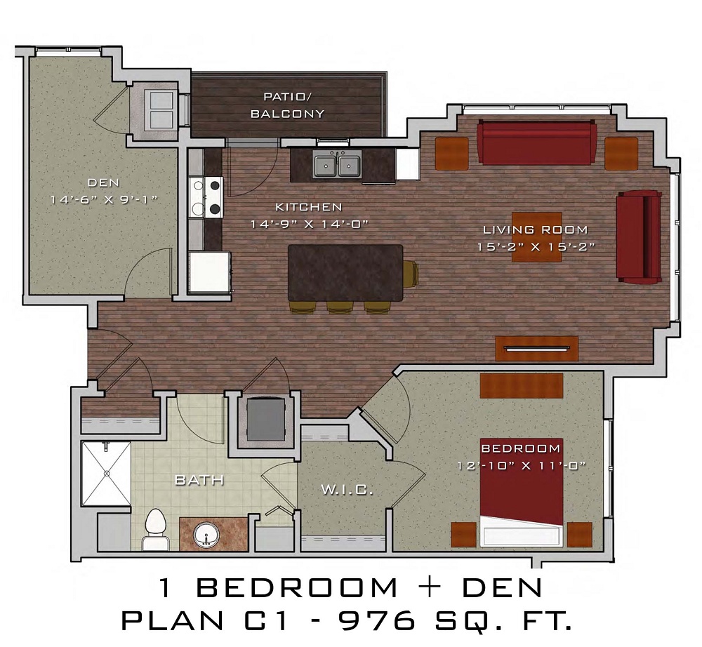 1 Bedroom + Den