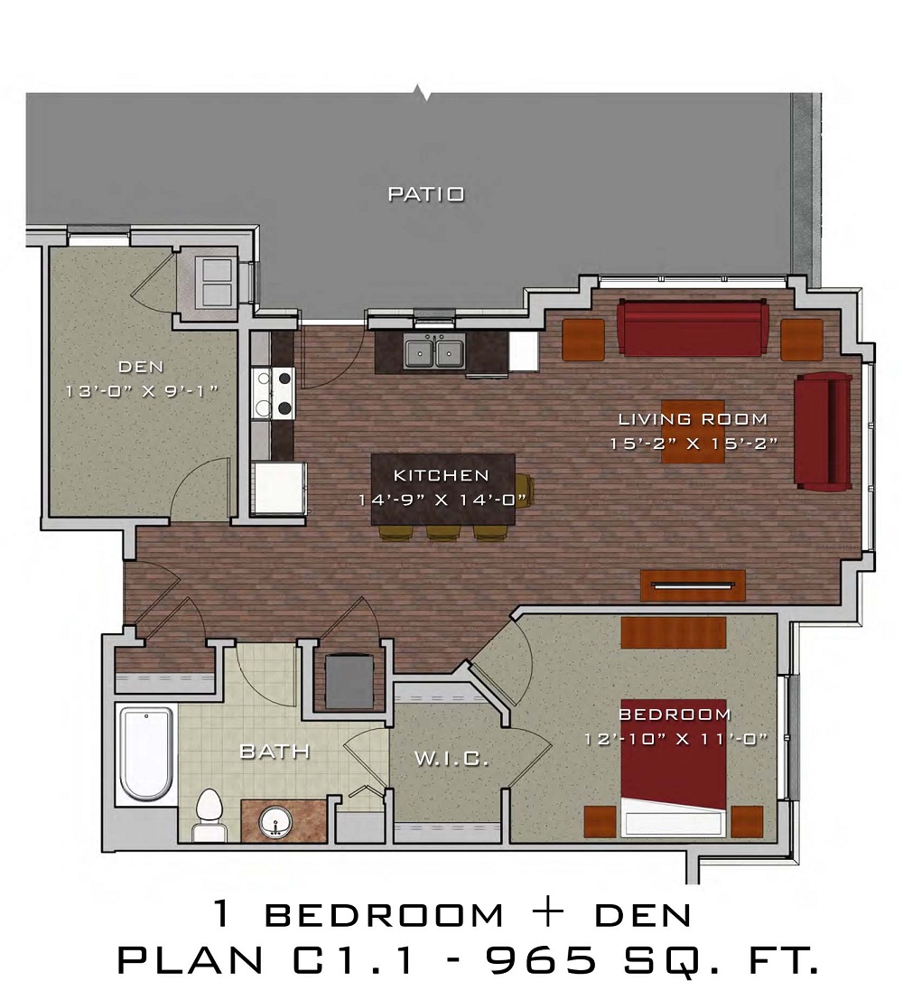 1 Bedroom + Den