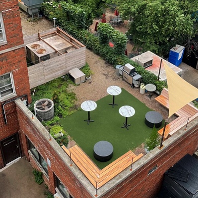 Roof-Deck with Seating and Grills