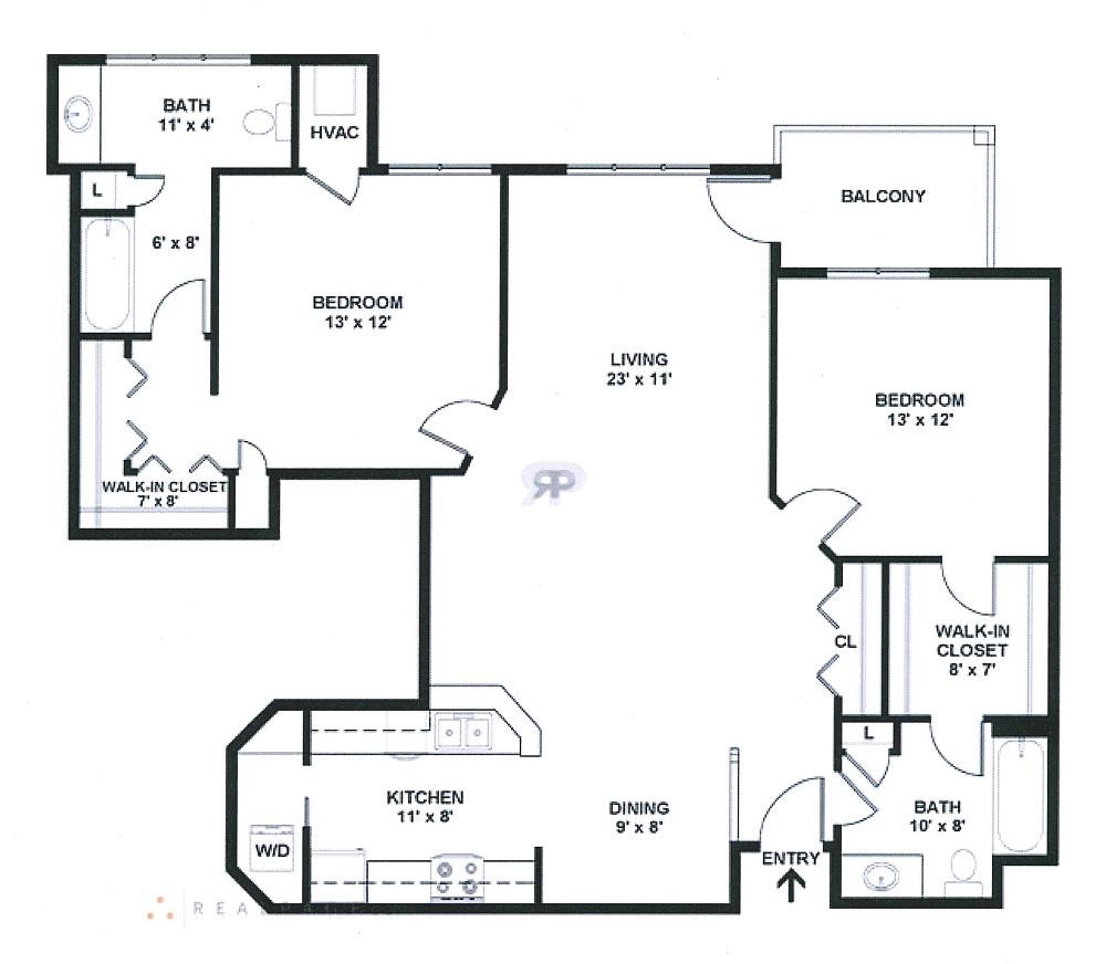 2 Bedroom / 2 Bath