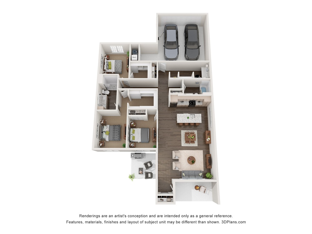 3 Bedroom - 3D Plan