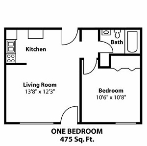 1 Bedroom / 1 Bath