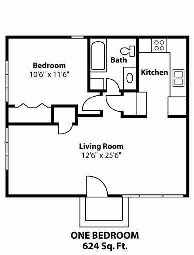 1 Bedroom / 1 Bath