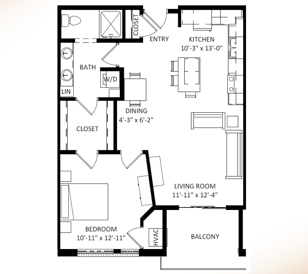 1 Bedroom / 1 Bath