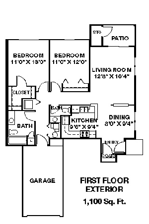 2 Bedroom / 1.5 Bath