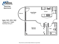 Apts 102, 202, 302